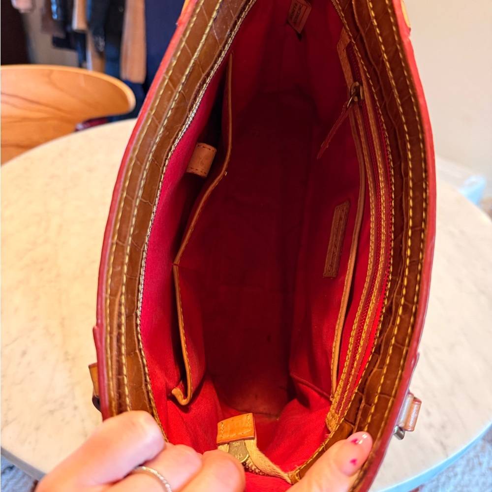 Dooney & Bourke Tan Croc-Embossed Tote - Picture 3 of 5